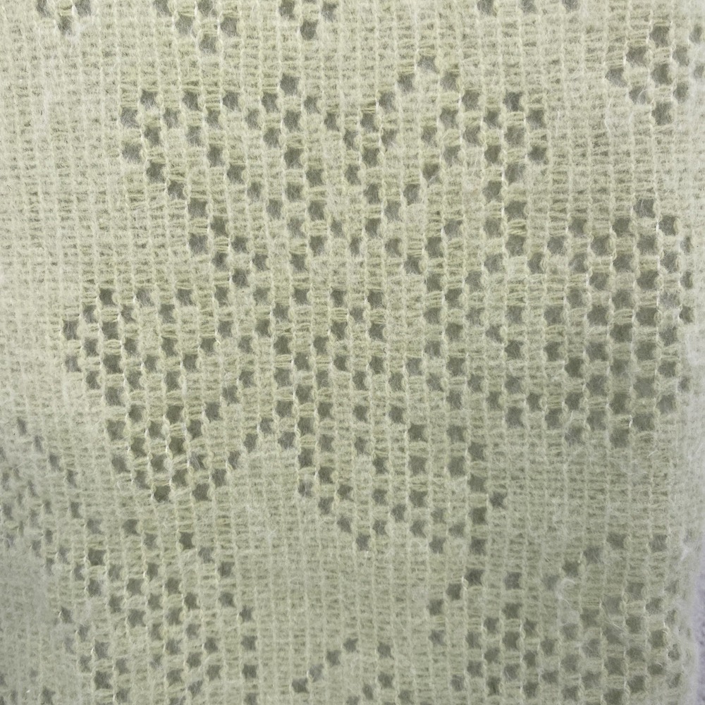 Elav Throw Blanket 51x67 Soft Seafoam Green Open Knit Portugal Delicate Floral - Picture 13 of 16
